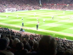 Fergie himself one the touchline: his bum was too squeaky